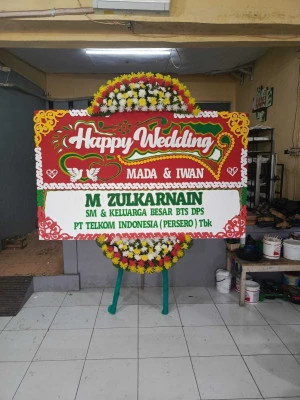 Papan Bunga di Gedung Serbaguna Merak