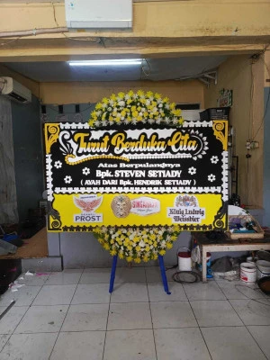 Papan Bunga di Gedung Serbaguna Merak